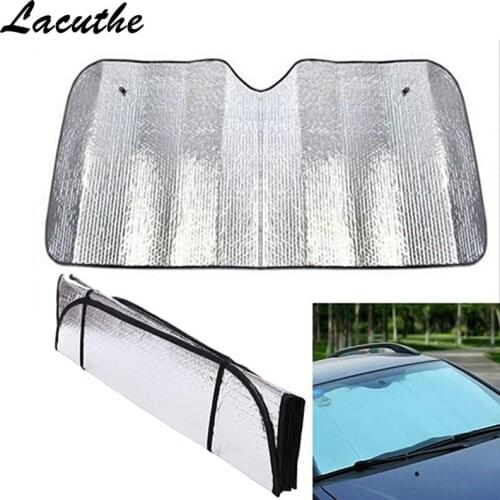140*70CM Universal Reflective Car Aluminum foil Windscreen Sunshade Front Window Sun Shade Windshield Visor Cover UV Protect