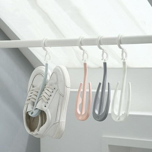 Rotating clothes rack shoe bag hanger shoelace scarf hanger wardrobe storage rack hanger shoe rack bracket