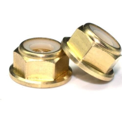 10PCS M2 M2.5 M3 M4 M5 M6 M8 brass flange nylon insert lock nut