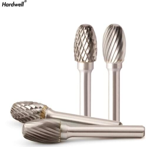 1pc-free shipping solid carbide tungsten steel milling cutter,6mm shank E type Metal electric grinding head,Polishing tool