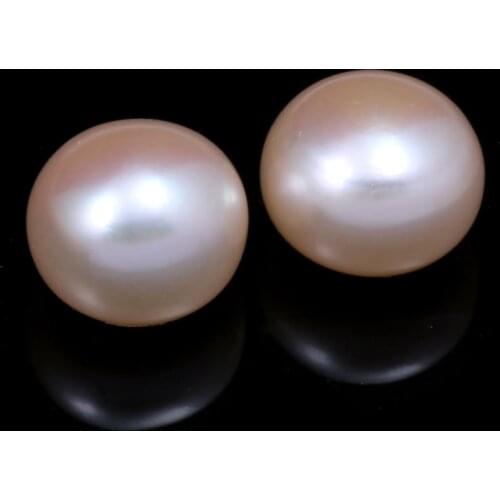 4Pcs Natural Freshwater Pearls Beads High Quality Half Hole Loose Beads ForJewelry Making DIY Stud Earrings Accessories