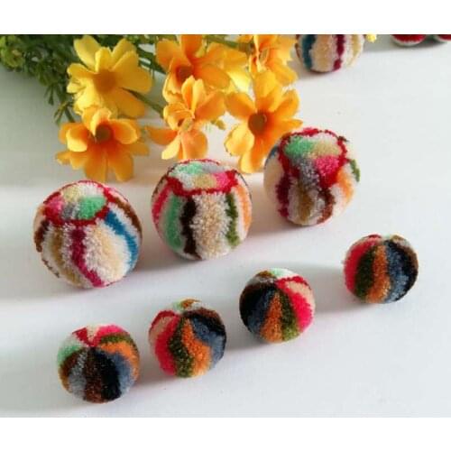 20mm-30mm DIY Mixed Color Mini Fluffy Soft Pompoms Ball Arts and Crafts Applique Material Childrens Hair DIY Accessories