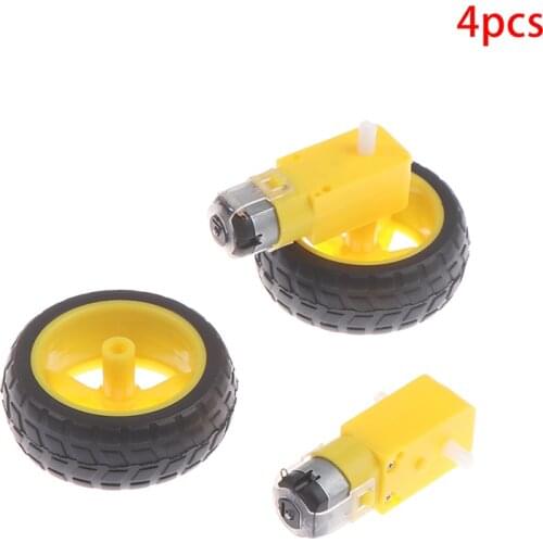 4pcs 2 *TT motors + 2 *wheels Gear motor with the wheel for Arduino Smart Car Robot