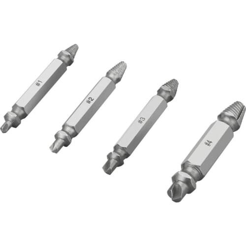 4Pcs Screw Extractor S2 Titanium Accessory Tools For Take Out Broken Screws