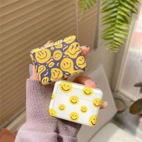 Earphone Case For Airpods Pro 3 Case Smiley Bluetooth Headphone Headset Protective Cover With Hook for Airpods 1/2/3