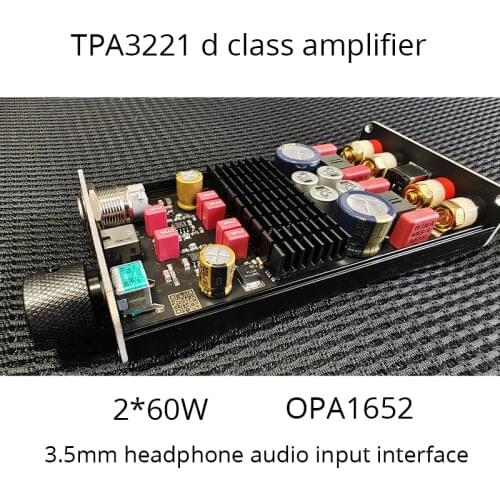 60W+60W fever digital power amplifier TPA3221 high-definition high-power HIFI power amplifier d class amlifier OPA1652