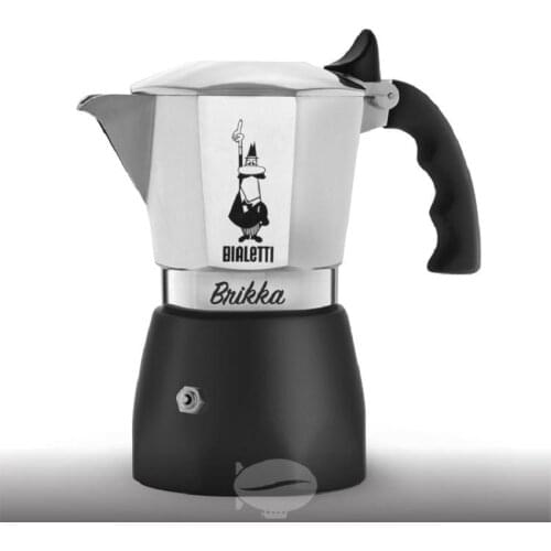 BIALETTI Brikka Moka Pot Coffee Maker, Original Italian Espresso Maker 2-4 Cup Kitchen Drip Stove Gas Best Delicious