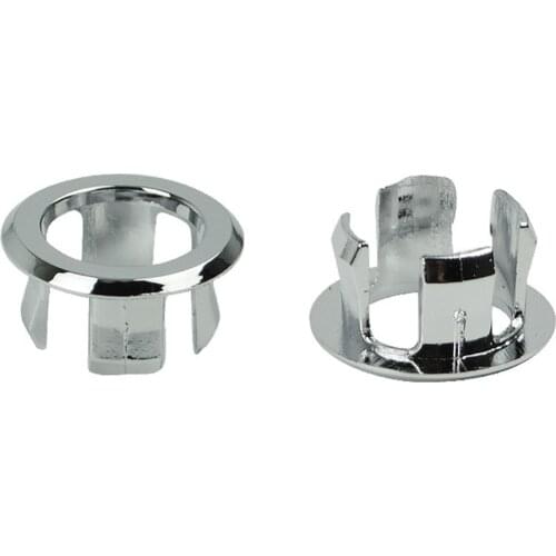 Kitchen Bathroom Basin Sink Overflow Ring Round Overflow Ring Accessories Silver Wash Basin Insert Hole Cover Cap Spare Cover