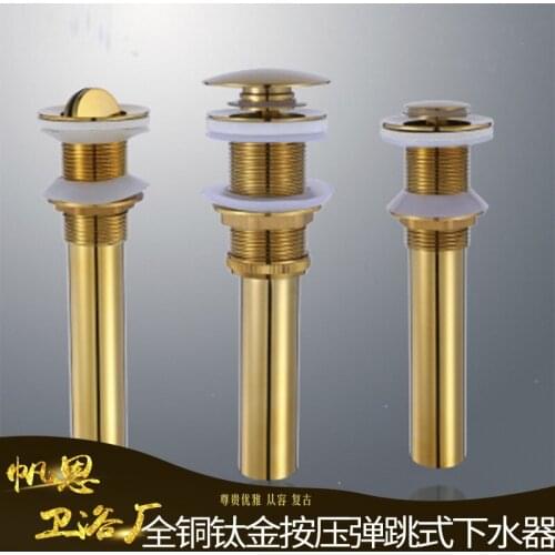Brass Sink Drain Pop-up / Flap Drain Brass Drain Plug Toilet Sink Drain With/without Overflow Hole Bathroom Hardware Kitchen