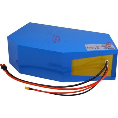 48v 50Ah Li ion triangle battery 18650 BMS Lithium ion bateria for 3000W 3500W motorcycle Bicycle Mountain bike + 5A Charger