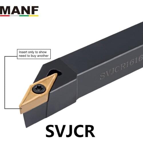 MANF Lathe Tools 16mm SVJCR-2020K11 External Turning Tool Holders Lathe Cutter Metal Internal Rod Industry Tungsten Round Bar