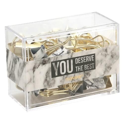 Marble Gold Long Tail Clip Fashion Swallow Tail Creative Folder Office Supplies Ticket clip Office Accessories Binder Clips