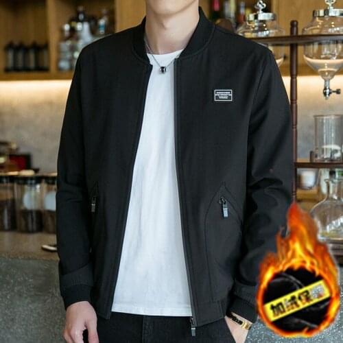 Autumn and winter mens extra large jacket extra large loose casual Plush thick fat coat