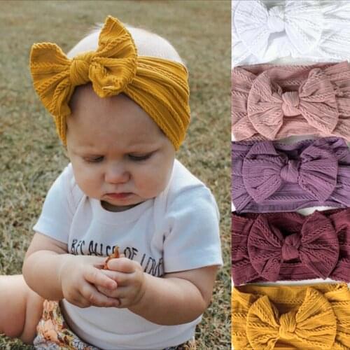 Spring Baby Solid Cross Knitted Headband For Girls Women Kids Twisted Elastic Hairband Turban Newborn Children Hair Accessories