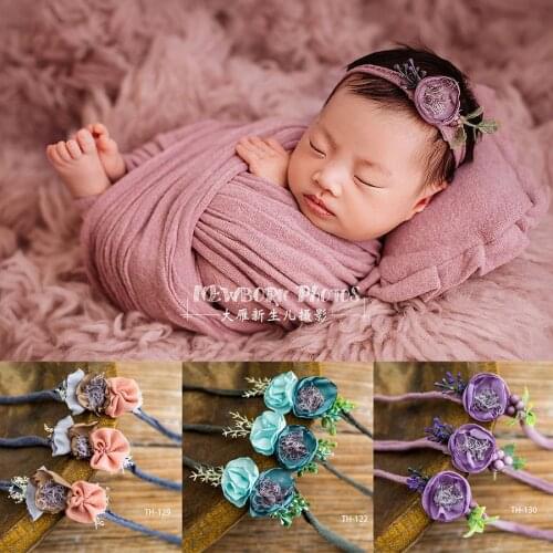 Baby Girl Headbands Flower Newborn Photography Prop Handmade Baby Headwear Studio Photo Headress Infant Hair Accessories