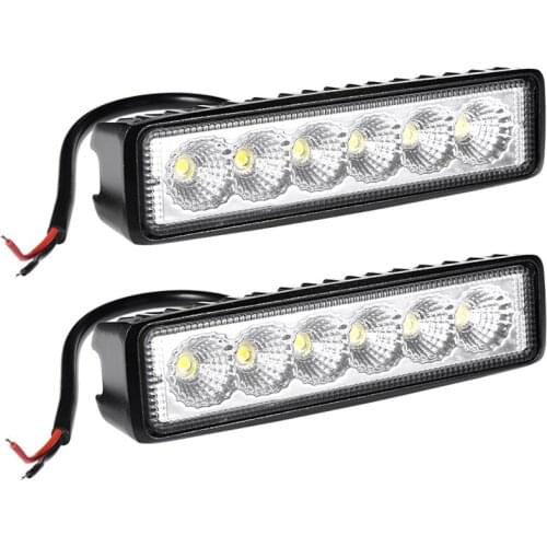 Driving Fog Offroad LED Work Car Light,6 Inch 18W 12V Led Bar Flood Light For SUV Off Road LED Work Light Lamp Accessories