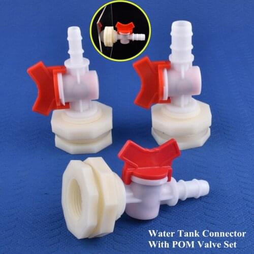 1~20 Sets G3/4 To 4~25mm ABS Water Tank Connector POM Valve Set Aquarium Fish Tank Joint Garden Irrigation Water Pool Hose Joint