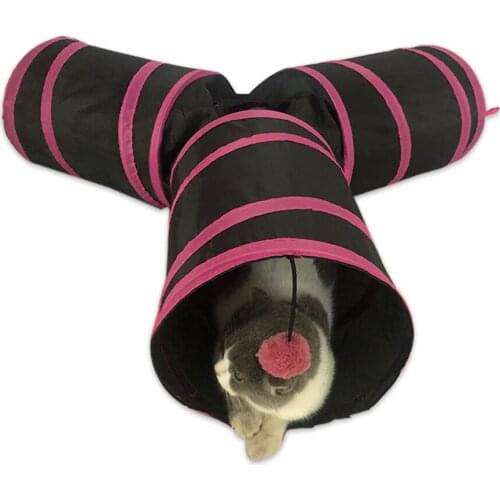 Y Shaped Foldable Cat Playground Tunnel Pet Supplies Cat Toys for Small Animals Guinea Pig Hamster Squirrel Ferret Hedgehog