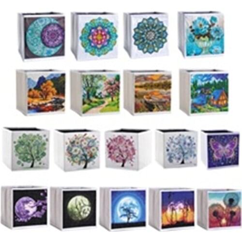 DIY Diamond Painting Storage Box Special Shaped Drill Cross Stitch Embroidery Diamond Art Storage Case Folding Home Art Craft