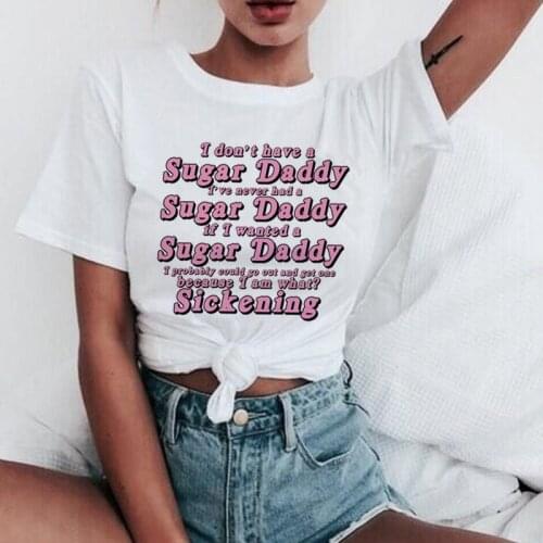 Yes Daddy Satan Is My Sugar Daddy clothes women print harajuku kawaii grunge couple clothes japanese tshirt top tees
