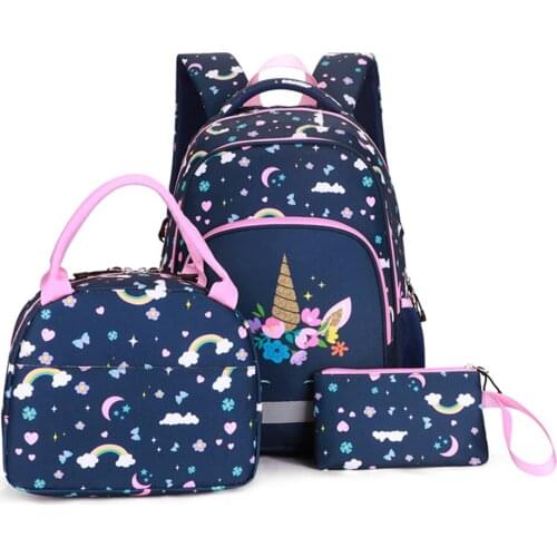 School Backpack Set Rucksack Bagpack Kids Satchel Book Bags School Bags for Boys Schoolbag Cartoon Dinosaur Printing