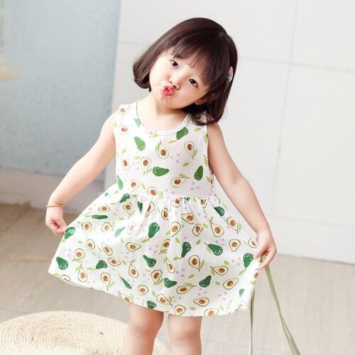 0 1 2 3 4 5 Years Summer Girl Princess Dress Cotton Cherry Dresses Kids Dresses for Girls Children Clothing Baby Girls Dresses