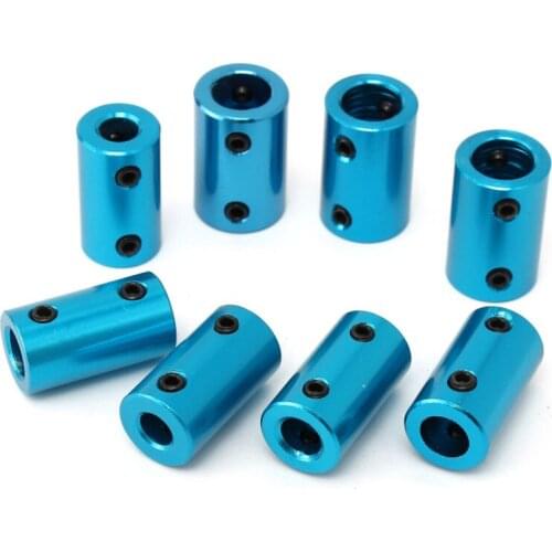 1pcs Aluminum Alloy Coupling Bore 3D Print Part Blue Flexible Shaft Coupler Screw Part Stepper Motor Flexible Coupling