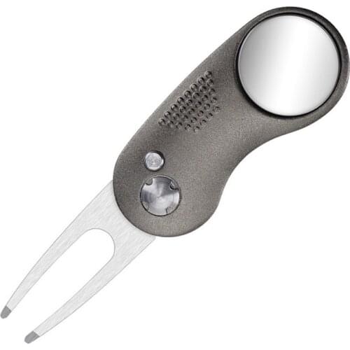 1Pcs Stainless Steel Golf Pitchfork Putting Green Fork Golf Training Golf Repair Switchblade Tool Pitch Groove Cleaner