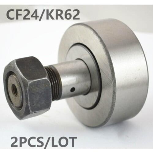2PCS/LOT CF24/KR62 Wheel and pin bearing series CAM followers Track Rollers Stud type track rollers Needle Roller Bearing