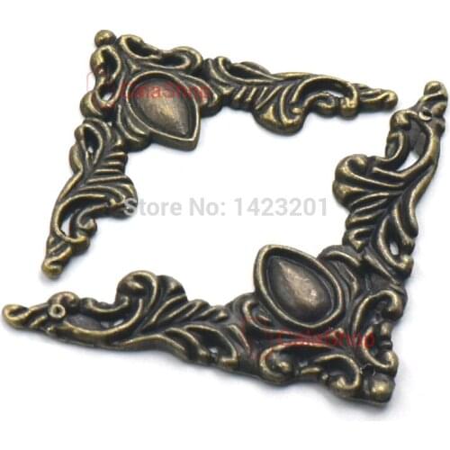 20 Pcs / Lot Vintage Jewelry Box Wine Gift Case Book Scrapbooking Albums Corner Protectors Decorative Corner