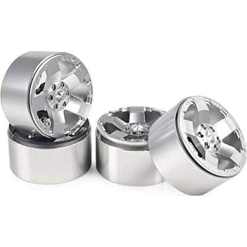 4 Pcs 2.2 Inch RC 1:10 Rock Crawler Wheels Rims for RC Crawler Axial Scx10 Wraith 90046 Beadlock Wheels Hub