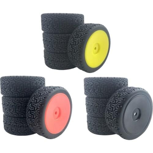 4PCS RC Rubber Tires for WLtoys 144001 and 1:18 1:16 1:10 RC Car Parts Accs