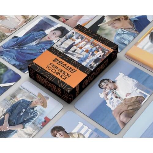 55Pcs Bangtan Boys Kpop South Korean Groups Lomo Card PERMISSION TO DANCE Album Photocard Poster Jung Kook V Jimin Suga RM JIN
