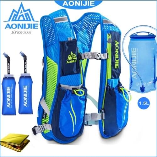 AONIJIE E885 5.5L Running Vest with 600ml Soft Bottle 1.5L Vest Men and Women Moisturizing Backpack Light Trail Running Backpack
