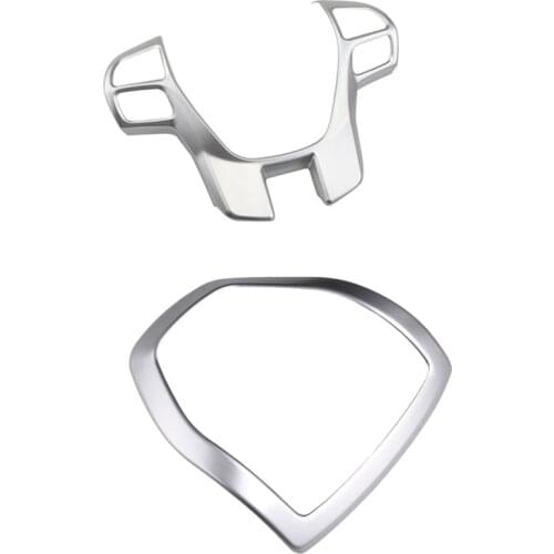 AU05 -for Ford Ranger Everest Endeavour 2015-2021 Car Steering Wheel Cover Trim Frame Decoration Sticker Accessories, 2PCS