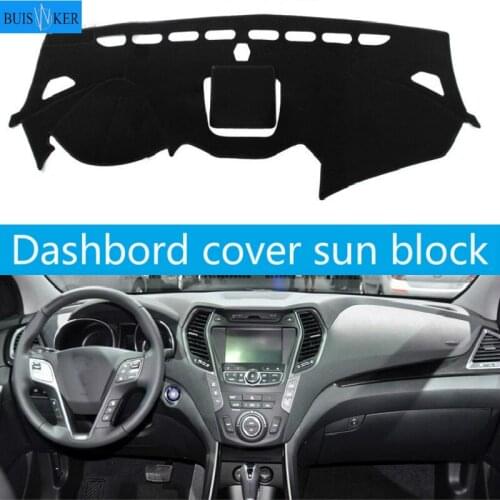 Car Dashboard Cover Mat Pad Sun Shade Instrument Cover Carpet Accessories For Hyundai Santa Fe IX45 Maxcruz 2013 2014 2015 -2018