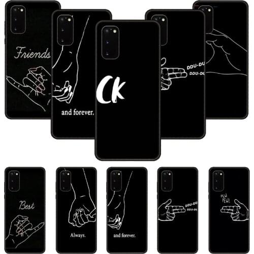 Phone Case For SamSung Galaxy S Note 10 20 7 6 9 8 Plus Edge E Ultra Lite Black Cover Coque Tpu Shell Fashion Bff Best Friend