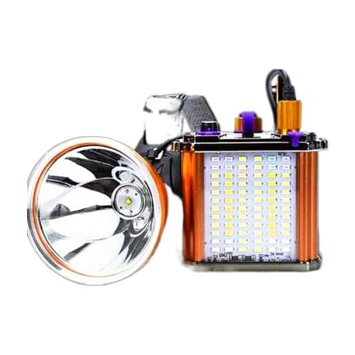 Headlight glare rechargeable lithium headgear 10 split bright high-intensity xenon lamp fishing lamp Yediao