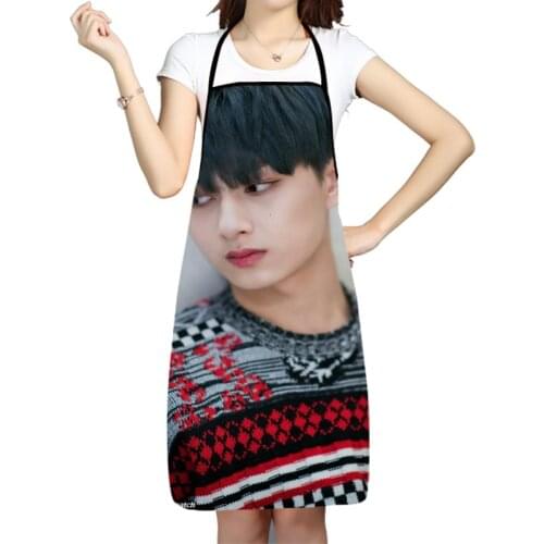 KPOP Seventeen Jun Apron Kitchen Aprons For Women Men Bibs Household Cleaning Pinafore Home Cooking Apron For Manicure
