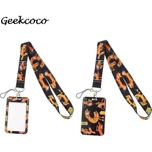 J2275 Fashion Cartoon Animal Necklack Lanyard Key Gym Strap Multifunction Mobile Phone Decoration With Card Holder Cover For Fan
