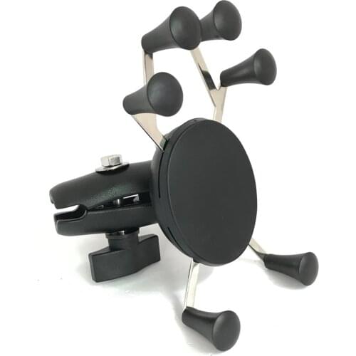 Jadkinsta Motorcycle Double Socket Arm Holder Kit Webgrip Mount with 1 inch Ballhead for Gopro Mounts Smartphones