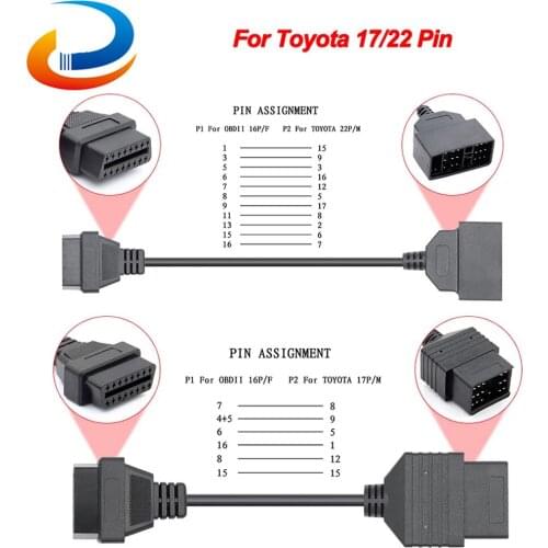 OBD2 16Pin Extension Cable OBD to OBD2 16Pin Connector Adapter Auto For KIA 20 Pin For KIA OBD 2 OBD2 Car Diagnostic Cable