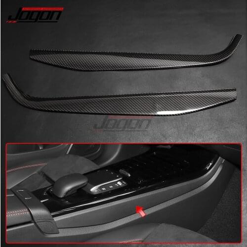 Carbon Fiber Side Central Console Gear Shift Cover Trims For Mercedes Benz A CLA Class W177 V177 C118 A180 A200 CLA180 200 2020