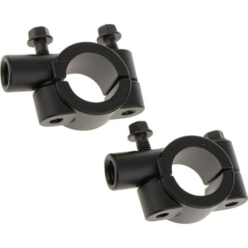 10MM THREAD 7/8' HANDLEBAR MOTORCYCLE MIRROR ADAPTOR HOLDER MOUNT CLAMP