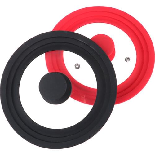 Multifunctional Tempered Glass Lid Pot Explosion-Proof Drop-Proof Visualization Silicone Edge Kitchen Utensils Cookware Parts