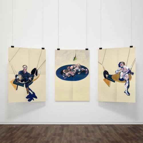Francis Bacon Set Of 3 Triptych Posters - Gallery Quality - Crucifixion - Wall Art Decor - Multiple Sizes Available