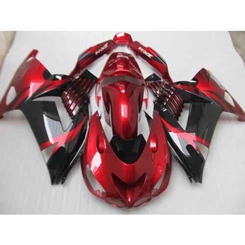 Motorcycle Fairing kit for KAWASAKI Ninja ZX14R 2006 2007 Injection mold ZX14R 06 07 Red black Fairings aet+ gifts SQ51