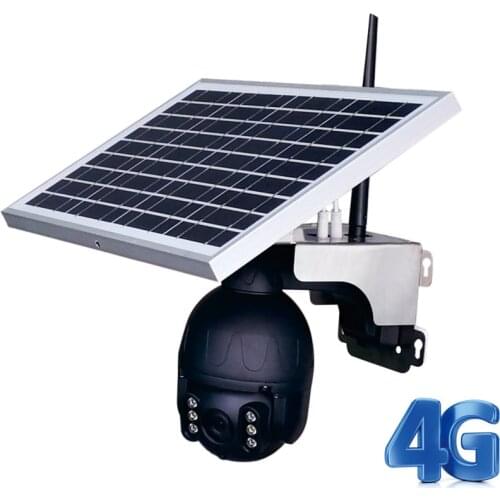 Solar Power Outdoor PTZ 1080P Solar Camera AI auto tracking camera with 25W Solar Panel