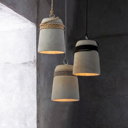Nostalgic Pendant lamps Industrial wind cement Hanging Lights Vintage creative cafe bar restaurant light single head lamp