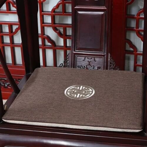 New Embroidery Lucky Cotton Linen Seat Cushion Sofa Chair Pad Chinese style Armchair Sitting Mats Home Decor